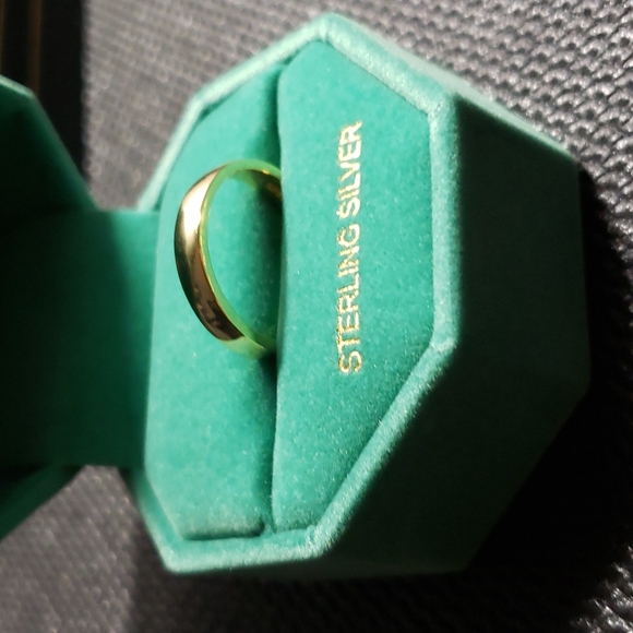 Vermeil Ring 24K gold on sterling silver size 7.5 - Picture 2 of 2